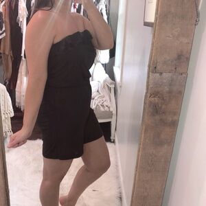 Ashley Stewart size 1X black strapless romper
